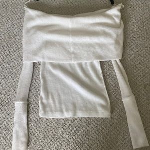 Free People White off the shoulder sweater